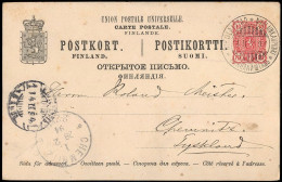 Finland Nikolainkaupunki Vaasa 10P Postal Stationery Card Mailed To Germany 1894. Russia Empire - Storia Postale