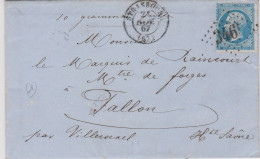 STRASBOURG, 1867, GC 3465/n°22 (SN 24/60/6.2) - 1849-1876: Periodo Classico