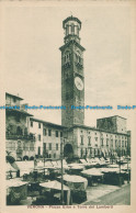 R027577 Verona. Piazza Erbe E Torre Dei Lamberti - World