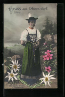 AK Oberstdorf, Mädchen In Bayerischer Tracht  - Costumes