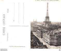 75 - Paris  - Panorama Vers La Tour Eiffel Et Le Trocadéro - Sonstige & Ohne Zuordnung