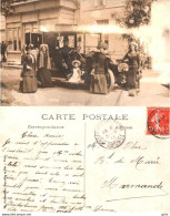 33 - Gironde  - Andernos Les Bains - Carte Photo -  Andernos Le Haut - Famille Girondine Posant Avec Leur Voiture - Andernos-les-Bains