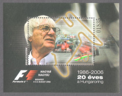 2006 Hungary Grand Prix 20th Anniv Formula 1 F1 HUNGARORING Bernie Ecclestone FERRARI Philatelist Memorial Sheet - RRR! - Auto's