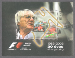 2006 Hungary Grand Prix 20th Anniv Formula 1 F1 HUNGARORING Bernie Ecclestone FERRARI Philatelist Memorial Sheet - RRR! - Cars