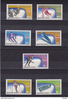 HONGRIE 1975 JEUX OLYMPIQUES INNSBRUCK Yvert 2472-2478, Michel 3089-3095 NEUF** MNH Cote 4,50 Euros - Nuovi