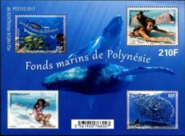 POLYNESIE -  Vie Marine Des Fonds Marins De Polynésie Française - Blocks & Sheetlets