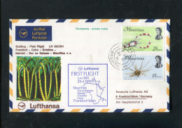 "MAURITIUS" 1970, Erstflugbrief LH 591 "Mauritius-Frankfurt" (L1234) - Mauricio (1968-...)