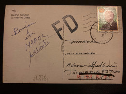 CP Pour La FRANCE (89 TONNERRE) TP 5,00 OBL.7-? 1996 + FD (FAUSSE DIRECTION) - Maroc (1956-...)