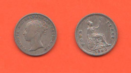 England 4 Pence 1842 UK Inghilterra Groat Silver Coin Queen Victoria Four Pence - G. 4 Pence/ Groat
