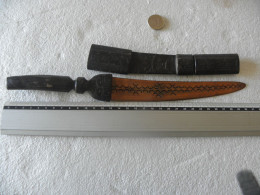 Antique Poignard Couteau Africain Lame En Cuivre - Decorative Weapons