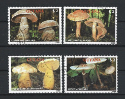 Guyana 1989 Mushrooms Y.T. 2077/2080 (0) - Guyana (1966-...)