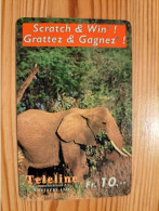 Prepaid Phonecard Switzerland, Teleline - Elephant - Zwitserland