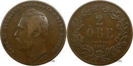 Suède - Royaume - Charles XV Adolphe - 2 öre 1872 - TTB/XF40 - Mon5683 - Zweden