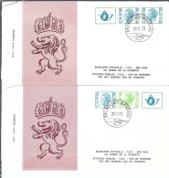 BELGIQUE Ca. 1973: 2 FDC Différents "Roi Baudouin" - 1971-1980