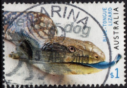 AUSTRALIA 2019 $1 Multicoloured, Australian Fauna-Blue Tongue Lizard Used - Usati