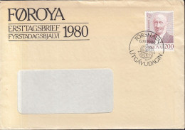 FÄRÖER  54, FDC, Europa CEPT: Bedeutende Persönlichkeiten, 1980 - Faeroër