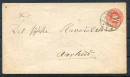 1894 Denmark 8ore Stationery Cover Orstad - Aarhus - Brieven En Documenten