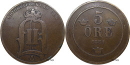 Suède - Royaume - Oscar II - 5 öre 1884 - TB/VF25 - Mon4096 - Sweden