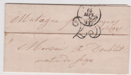 EPINAL, 1850, Taxe 25 (SN 24/60/9.3) - 1849-1876: Période Classique