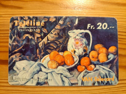 Prepaid Phonecard Switzerland, Teleline - Painting, Paul Cezanne - Suiza