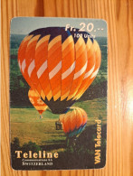 Prepaid Phonecard Switzerland, Teleline - Balloon - Switzerland