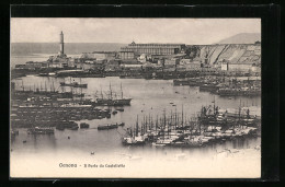 AK Genova / Genua, Il Porto Da Castelletto, Hafen Mit Leuchtturm  - Otros & Sin Clasificación