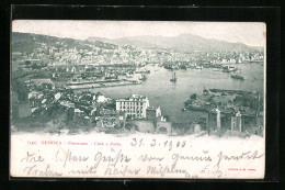AK Genova, Panorama, Città E Porto, Hafen  - Otros & Sin Clasificación
