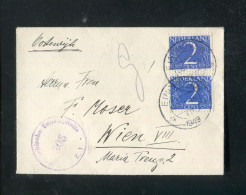 "NIEDERLANDE" 1949, Brief Mit "ZENSUR" (Oesterreichische Zensurstelle) Ex Eindhoven Nach Wien (L1239) - Briefe U. Dokumente