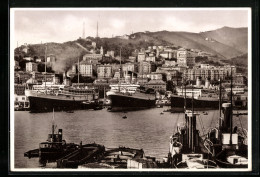 AK Genova, Transatlantici In Porto, Hafen  - Autres & Non Classés