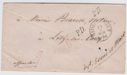 Entrée Par Valenciennes, 1859, HAMBURG (SN 24/60/10.3) - Entry Postmarks