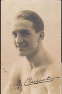 CARTE PHOTO.  G.CARPENTIER.   SIGNE            2 SCANS - Boxe