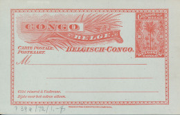 BELGIAN CONGO 1911 ISSUE PS SBEP 40a LARGE FORMAT UNUSED - Stamped Stationery