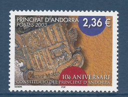 Andorre Français - YT N° 577 ** - Neuf Sans Charnière - 2003 - Unused Stamps