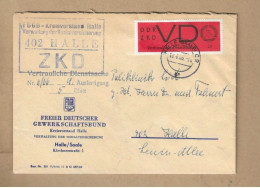 Los Vom 06.05  VD-Dienstbriefumschlag Aus Halle 1966 - Cartas & Documentos