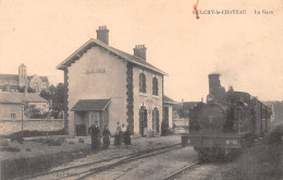 OULCHY-le-CHATEAU (Aisne) - La Gare Avec Train - Locomotive N'10 (GROS PLAN) - Ecrit 1915 (2 Scans) - Other & Unclassified