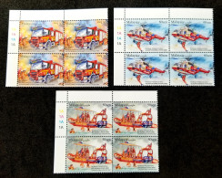 Malaysia Rescue Vehicle 2024 Helicopter Fire Engine Brigade Boat Ship Transport Firefighting (stamp Block Of 4) MNH - Malesia (1964-...)