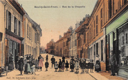 NEUILLY-SAINT-FRONT (Aisne) - Rue De La Chapelle - Carte Toilée Couleurs - Ecrit 1908 (2 Scans) - Sonstige & Ohne Zuordnung