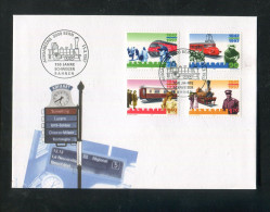 "SCHWEIZ" 1997, Mi. 1601-1604 "150 Jahre Schweizer Bahnen" FDC (L1243) - FDC