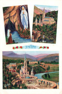 FRANCE - Lourdes - L'Apparition Et La Basilique - Colorisé - Carte Postale Ancienne - Lourdes