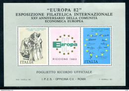 Foglietto Ricordo Riproduzione Emissione Europa 1982 - Other & Unclassified