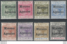 1898 Marocco Agencies 8v. MH SG N. 1/8 - Autres & Non Classés