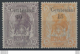 1905 Somalia Leoni "Zanzibar" 2v. MNH Sassone N. 8/9 - Altri & Non Classificati