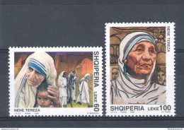 1998 Albania "Madre Teresa Di Calcutta " Emissione Congiunta -  2 Val MNH** - Emissions Communes
