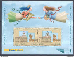 2006 San Marino "Mostra Filatelica Le Due Repubbliche" Emissione Congiunta -  1 Foglietto MNH** - Emissions Communes