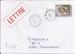 MONACO N° 1649 S/L. DE MONTE CARLO/28.1.89  POUR FRANCE - Covers & Documents