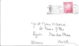 MONACO N° 1480 S/L. DE MONTE CARLO/6.5.89  POUR FRANCE - Cartas & Documentos