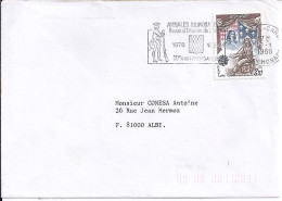 MONACO N° 1323 S/L. DE MONTE CARLO/10.1.86  POUR FRANCE - Cartas & Documentos