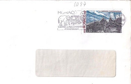 MONACO N° 1087 S/L. DE MONTE CARLO/1977  POUR FRANCE - Cartas & Documentos