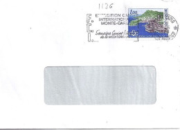 MONACO N° 1136 S/L. DE MONTE CARLO/9.6.78  POUR FRANCE - Cartas & Documentos