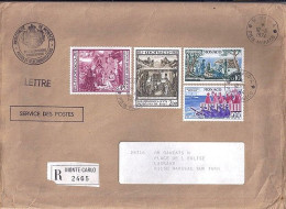 MONACO N° 935/938/939/944 S/L.REC. DE MONACO A/10.6.74  POUR FRANCE - Storia Postale